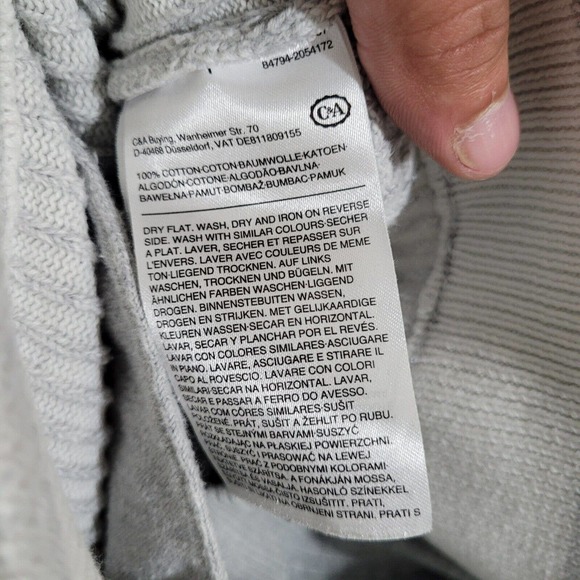 Angelo Litrico Sweater Mens Large Gray Full Zip Mock Neck Crafted Goods Dadcore - Picture 9 of 11